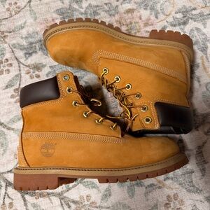 Timberland Kids Tan Leather Boots